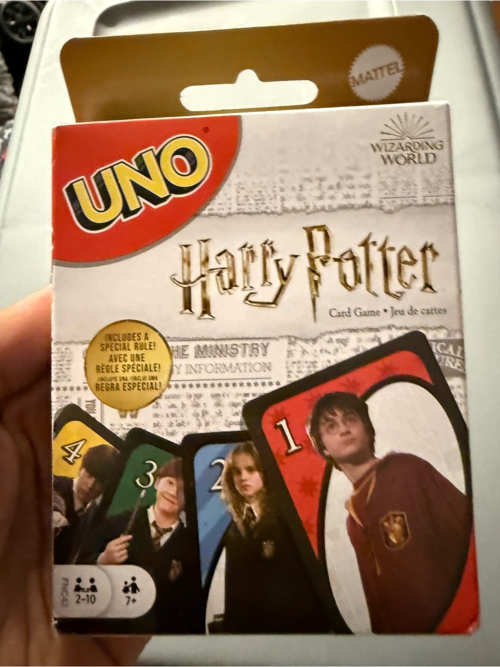 Mattel UNO Harry Potter Card Game - Red, Yellow, Green, Blue, Black, White
